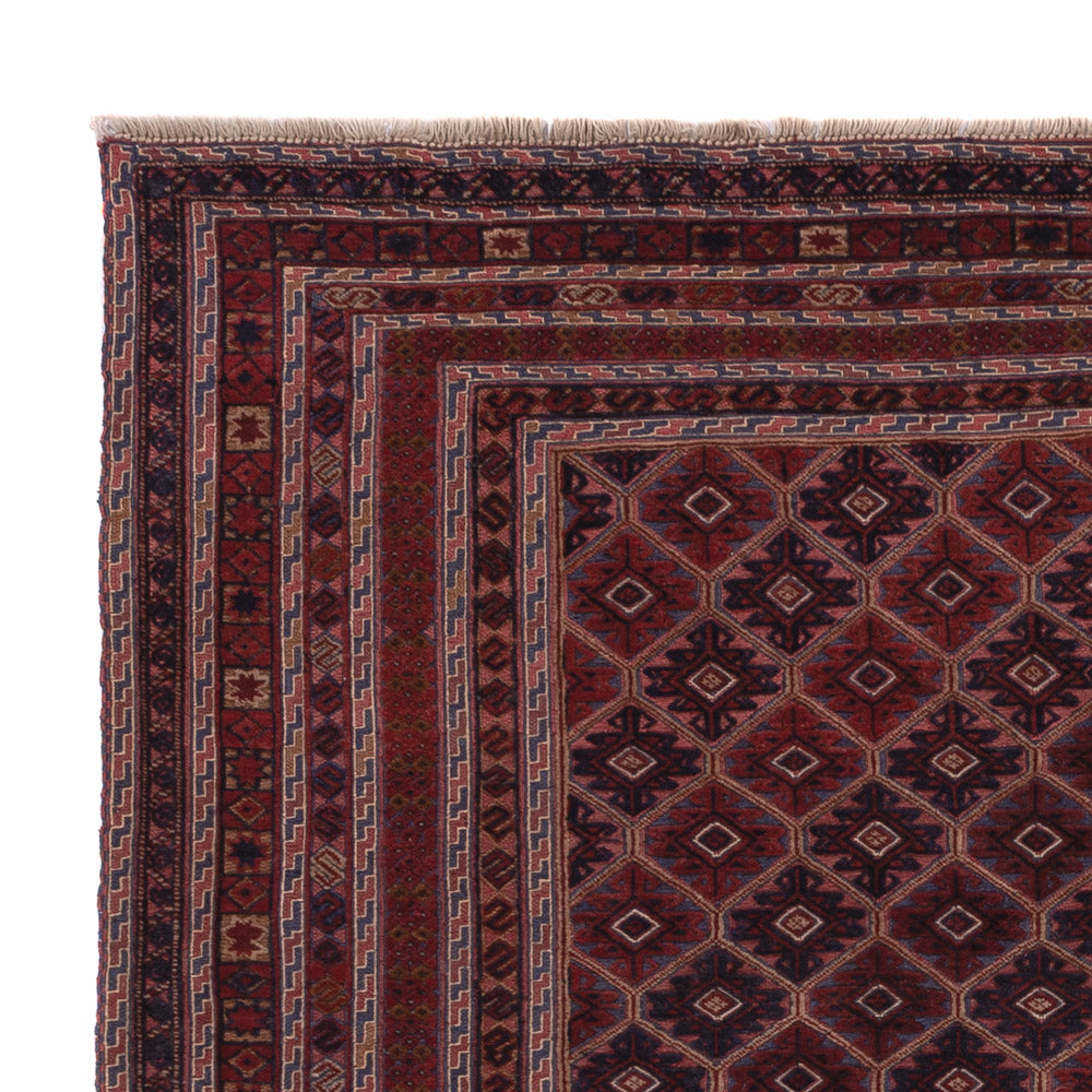 Kelim Afghan Teppich 161x187cm - dunkelrot