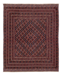 Kelim Afghan Teppich 159x193cm - dunkelrot – product image
