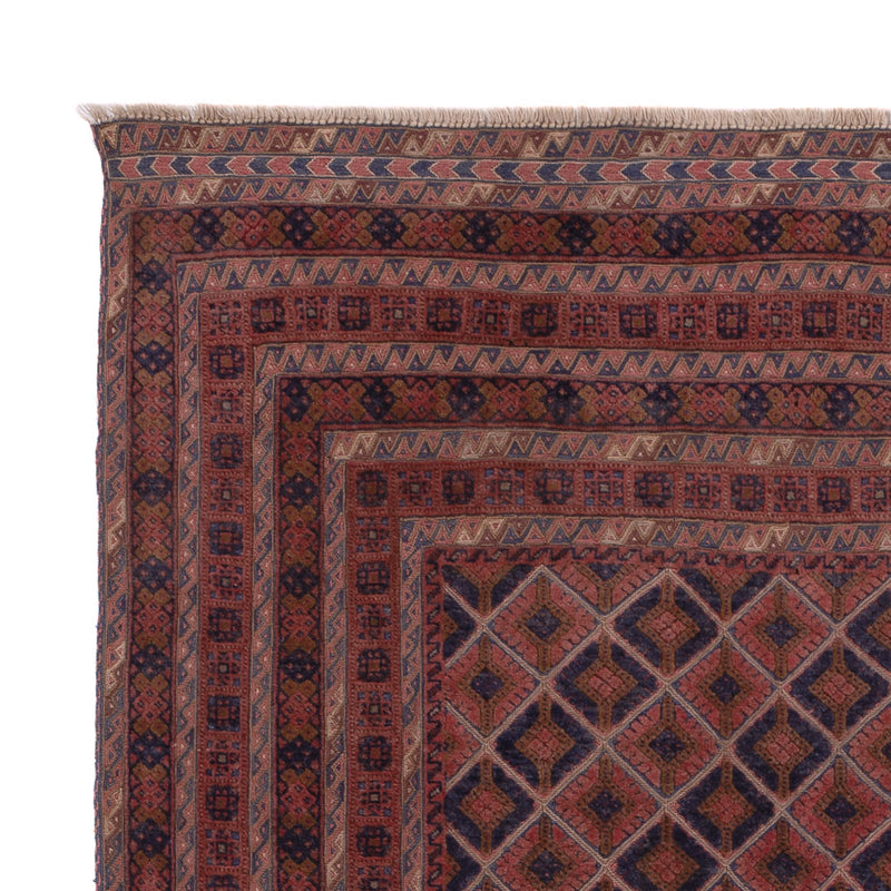 Kelim Afghan Teppich 159x193cm - dunkelrot