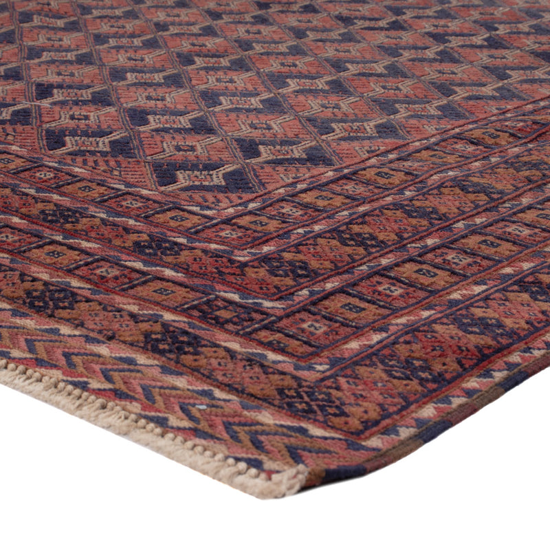 Kelim Afghan Teppich 147x195cm - dunkelrot