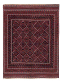 Kelim Afghan Teppich 143x188cm - dunkelrot – product image