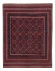 Kelim Afghan Teppich 143x188cm - dunkelrot