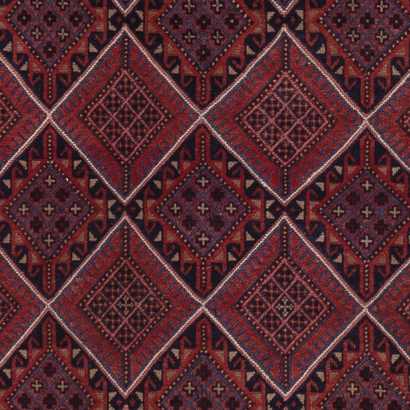 Kelim Afghan Teppich 143x188cm - dunkelrot