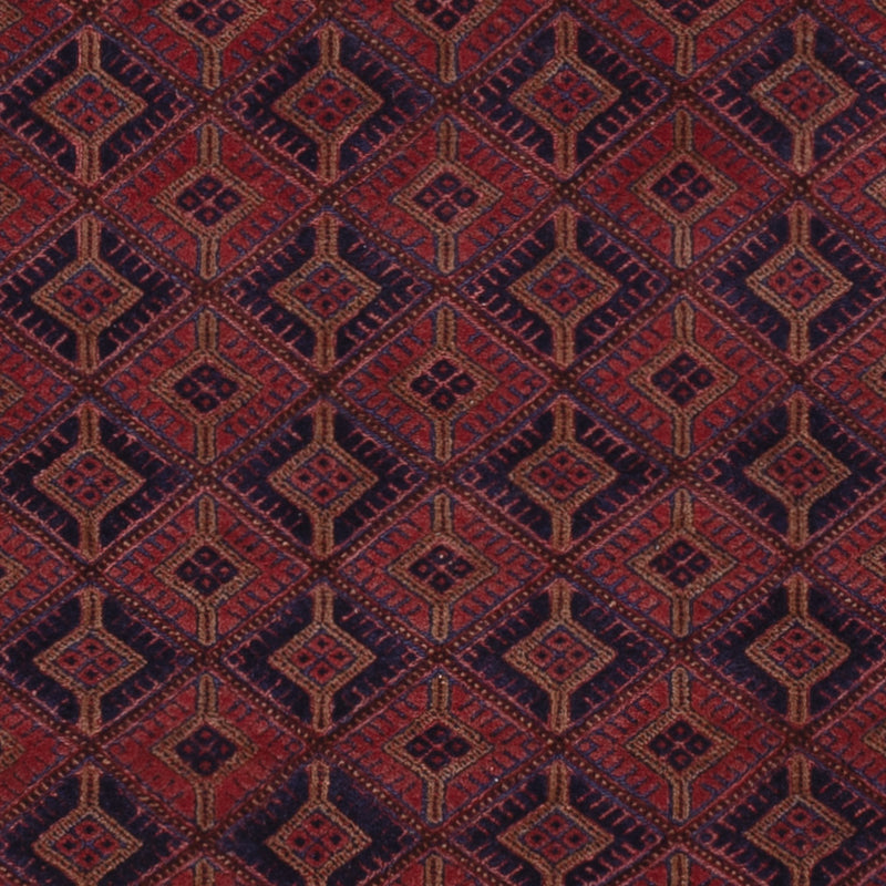 Kelim Afghan Teppich 163x205cm - dunkelrot
