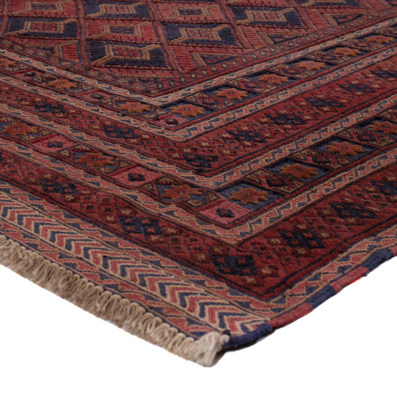 Kelim Afghan Teppich 163x205cm - dunkelrot