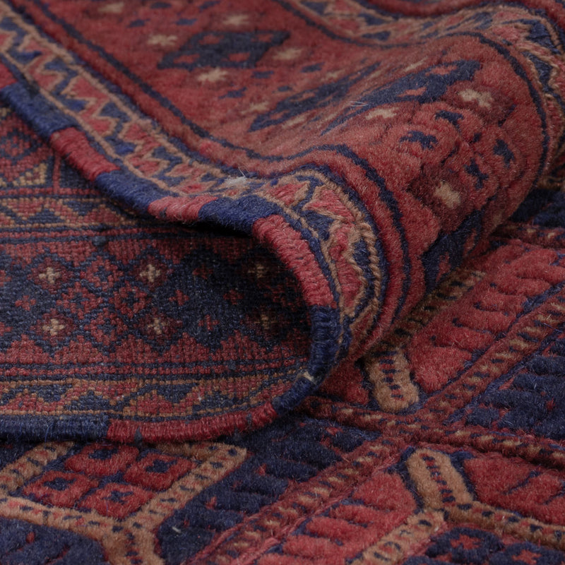 Kelim Afghan Teppich 163x205cm - dunkelrot