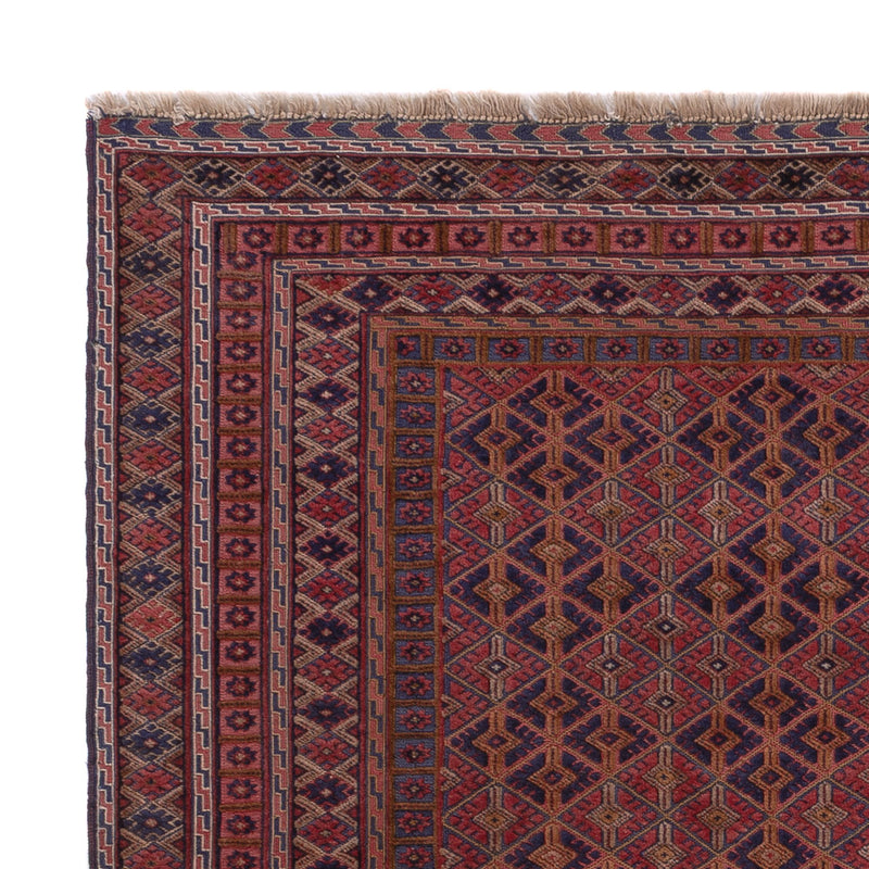 Kelim Afghan Teppich 148x196cm - dunkelrot
