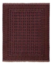 Kelim Afghan Teppich 155x193cm - dunkelrot – product image
