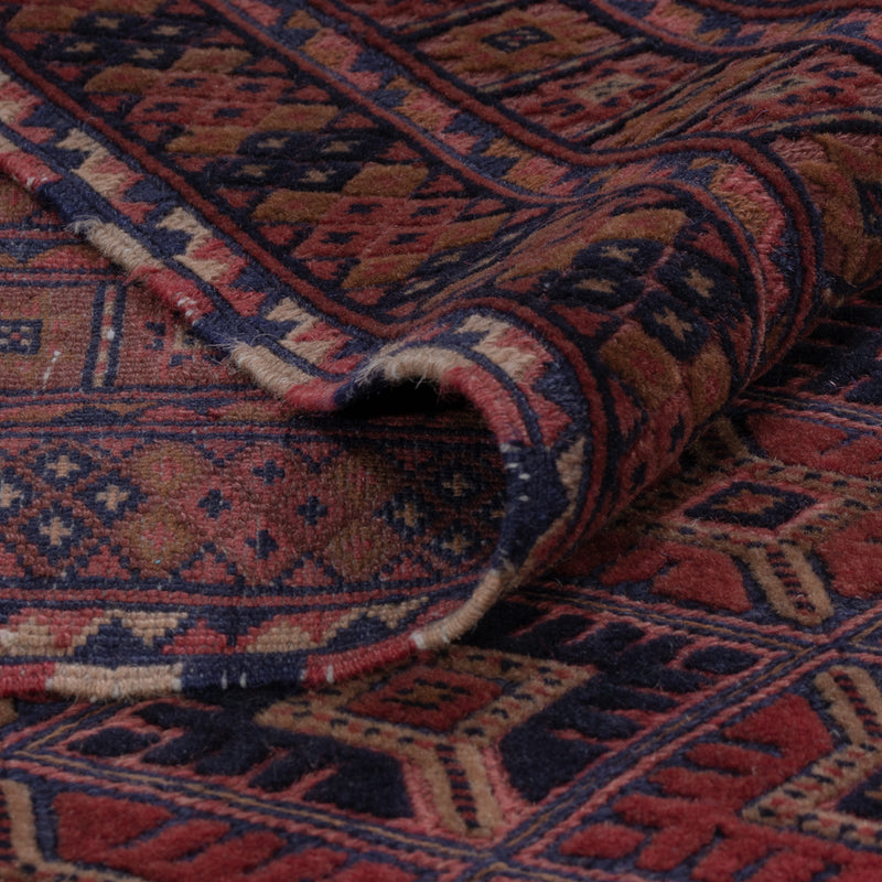 Kelim Afghan Teppich 155x193cm - dunkelrot
