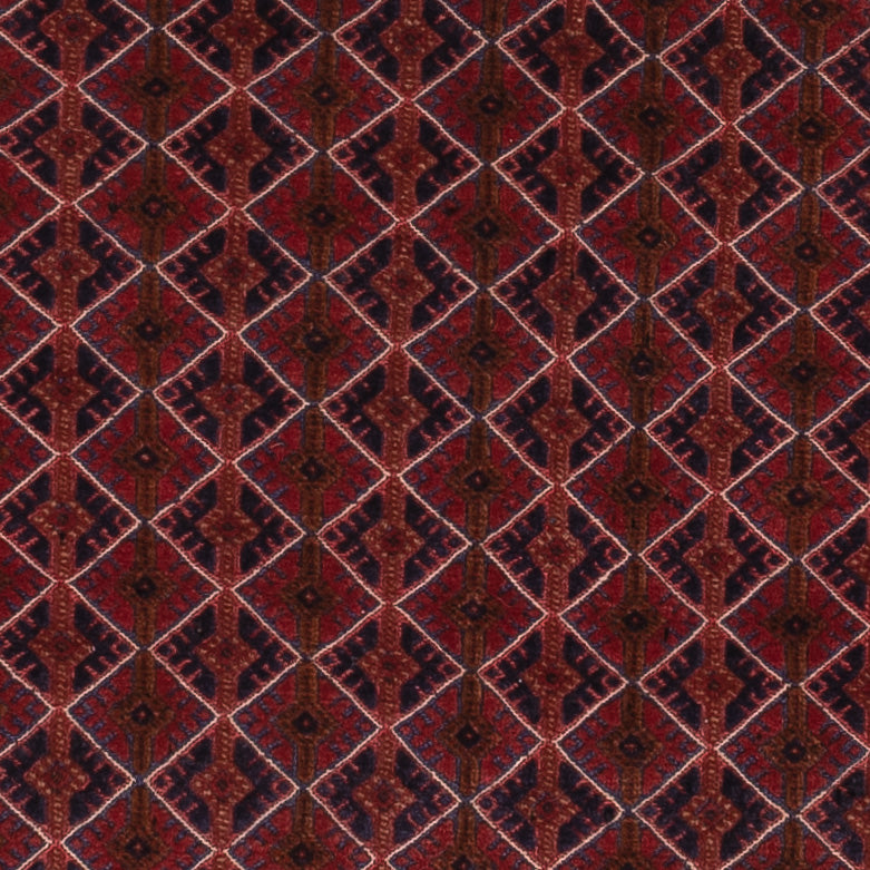 Kelim Afghan Teppich 141x181cm - dunkelrot