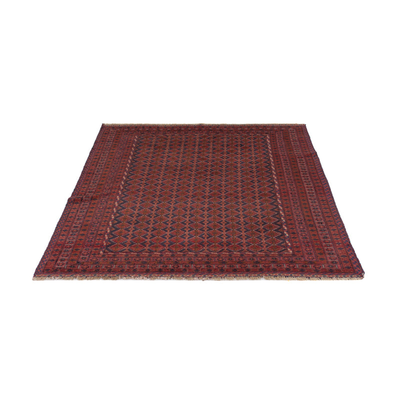 Kelim Afghan Teppich 141x181cm - dunkelrot