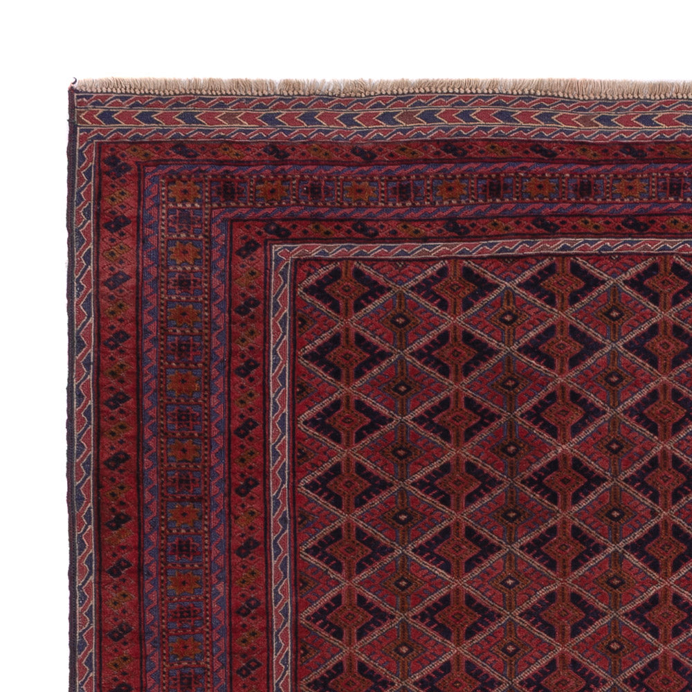 Kelim Afghan Teppich 151x179cm - dunkelrot
