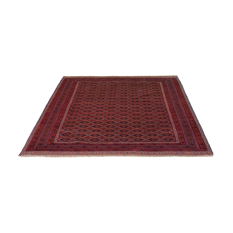 Kelim Afghan Teppich 151x179cm - dunkelrot