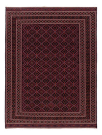 Kelim Afghan Teppich 159x208cm - dunkelrot – product image