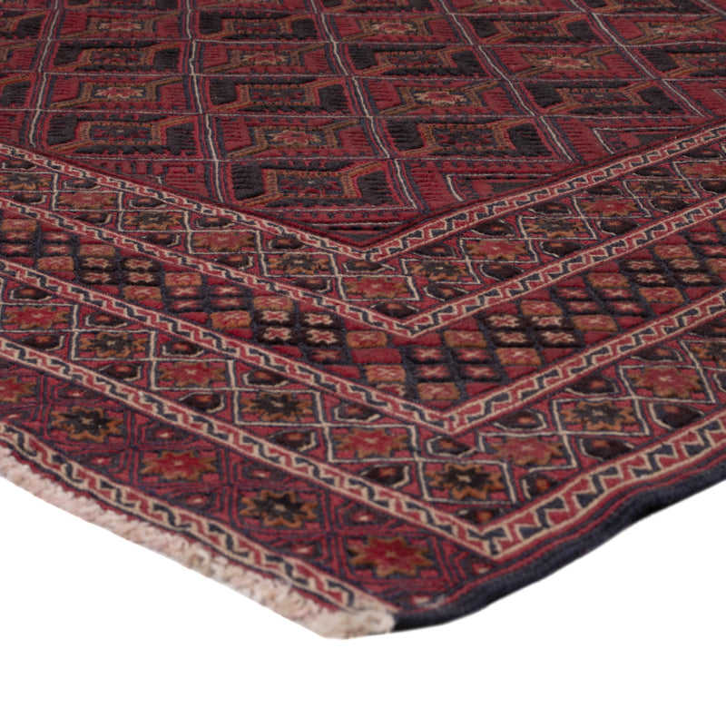 Kelim Afghan Teppich 159x208cm - dunkelrot