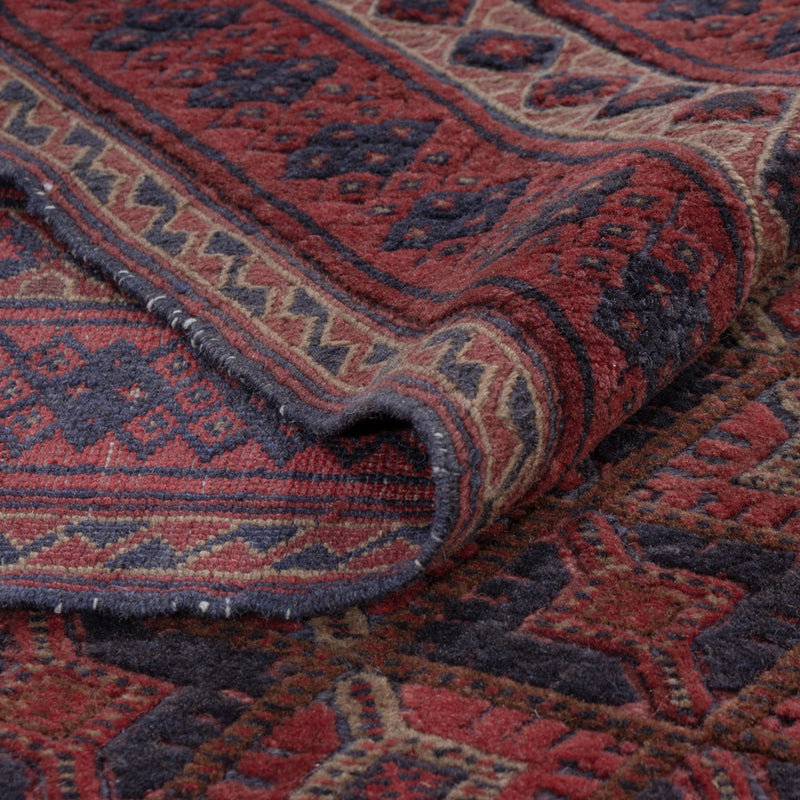 Kelim Afghan Teppich 164x197cm - dunkelrot
