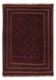 Kelim Afghan Teppich 139x195cm - dunkelrot