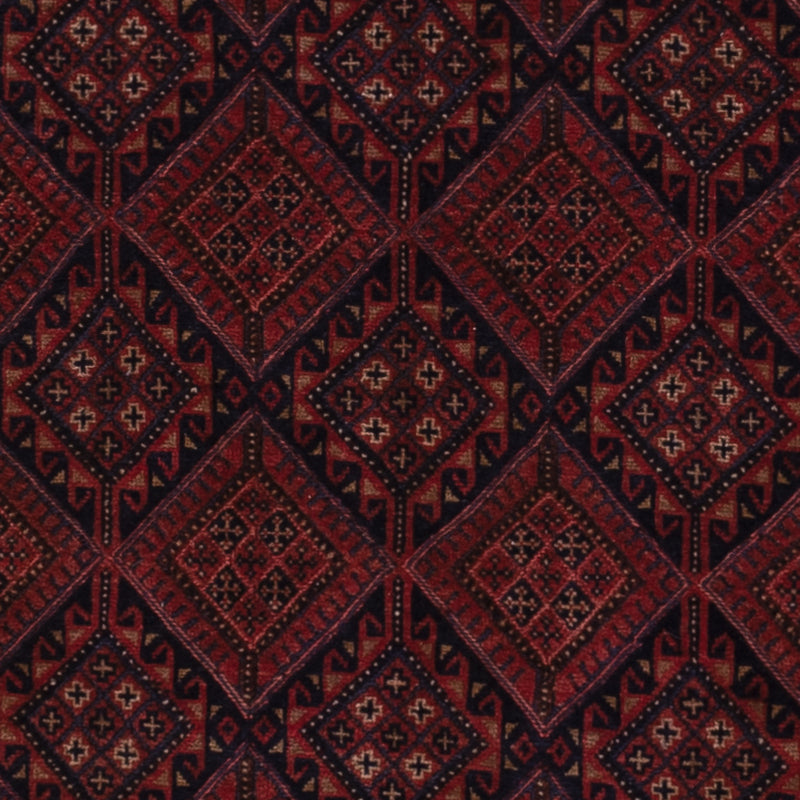 Kelim Afghan Teppich 139x195cm - dunkelrot