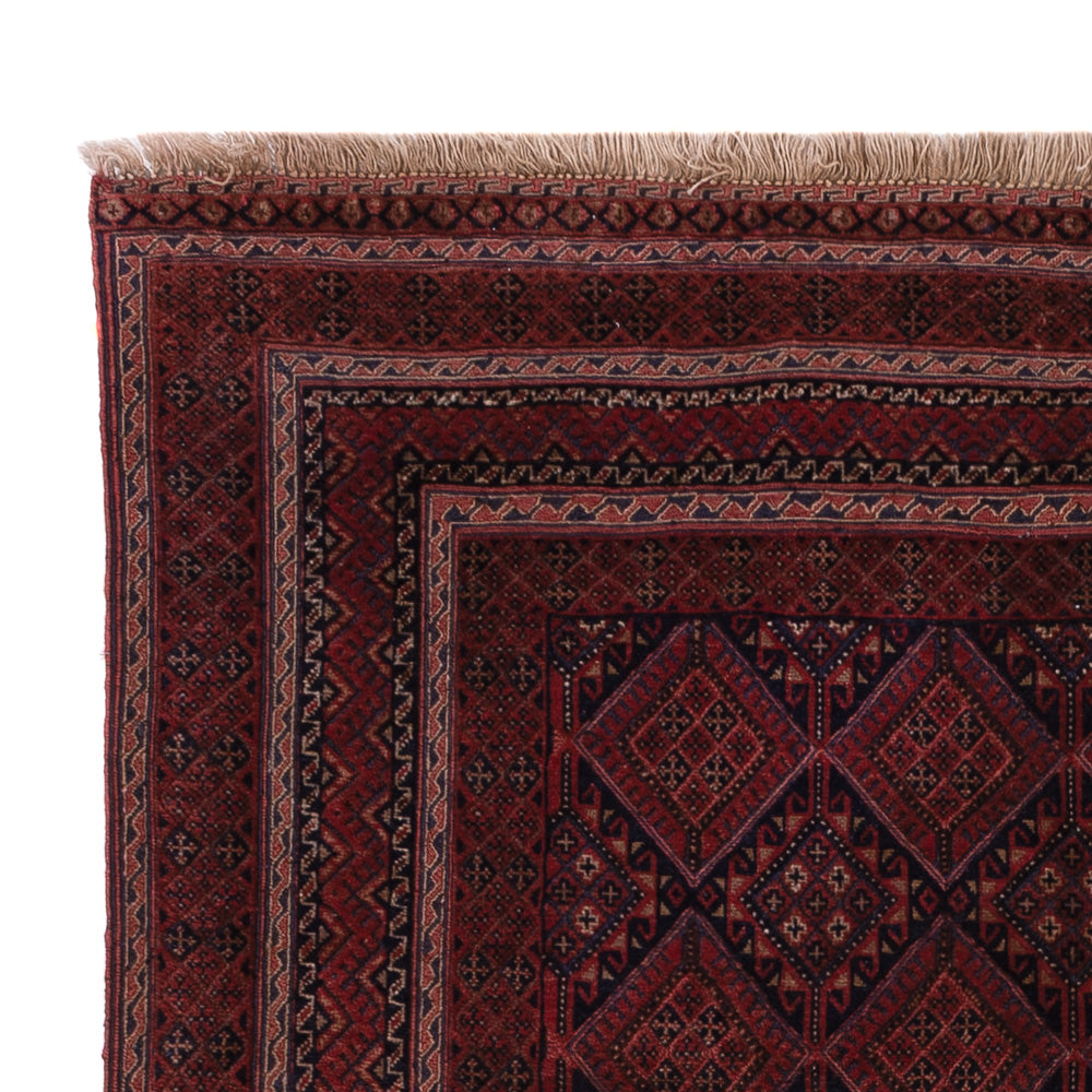 Kelim Afghan Teppich 139x195cm - dunkelrot