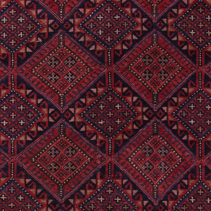 Kelim Afghan Teppich 148x192cm - dunkelrot