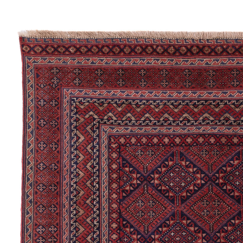 Kelim Afghan Teppich 148x192cm - dunkelrot