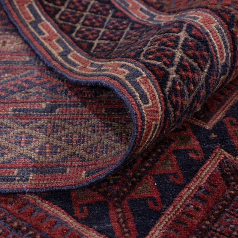Kelim Teppich - Oriental - 140 x 203 cm - dunkelrot