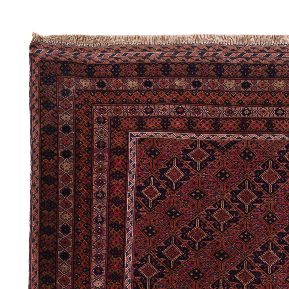 Kelim Afghan Teppich 161x197cm - dunkelrot