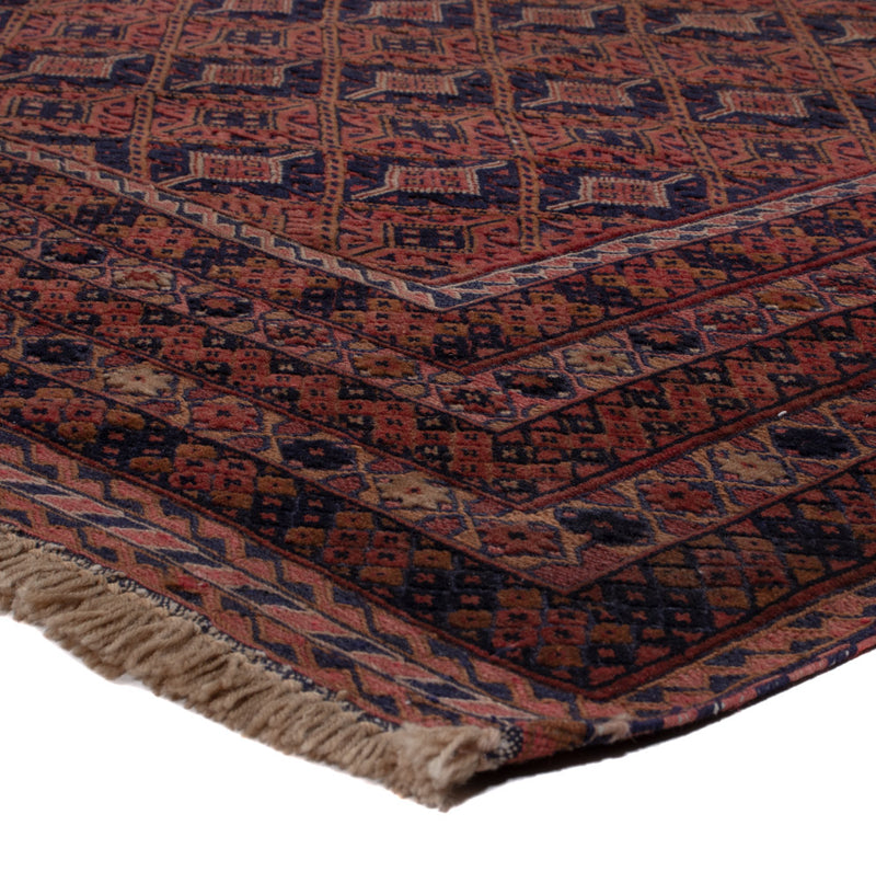 Kelim Afghan Teppich 161x197cm - dunkelrot