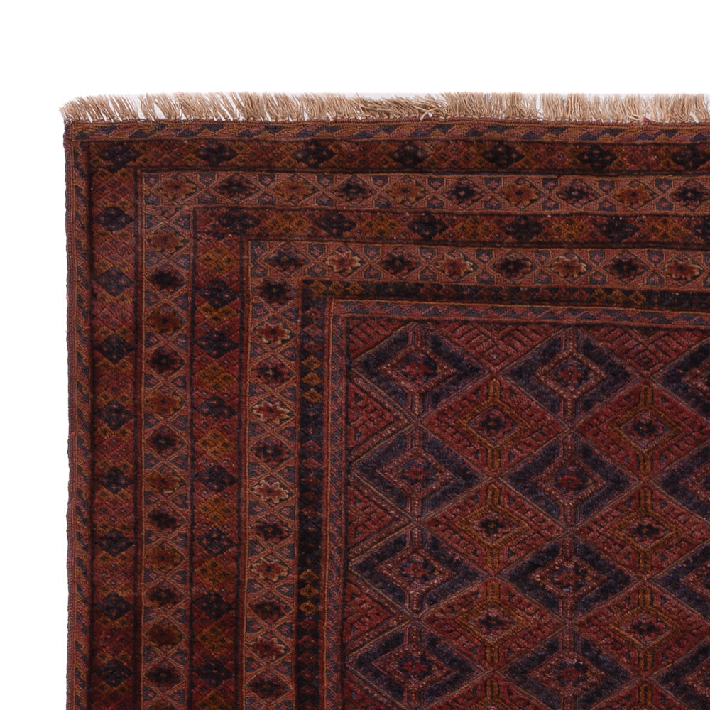 Kelim Afghan Teppich 161x196cm - dunkelrot