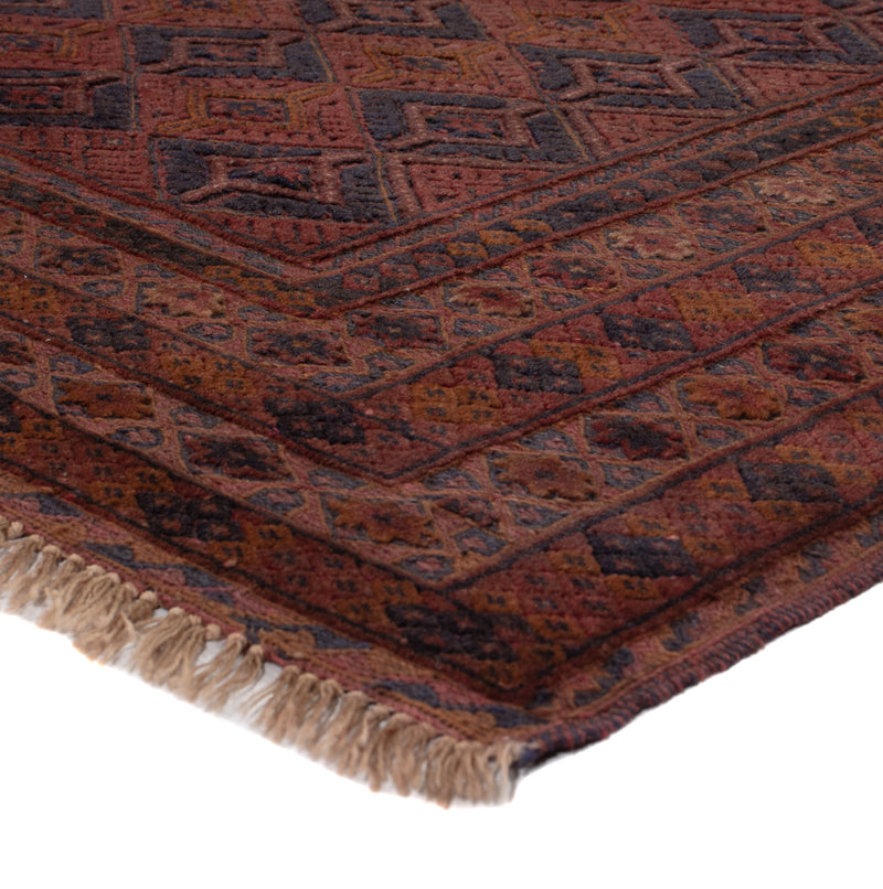 Kelim Afghan Teppich 161x196cm - dunkelrot