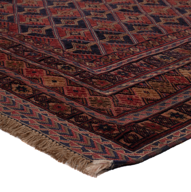 Kelim Afghan Teppich 159x196cm - dunkelrot