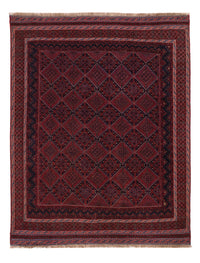 Kelim Afghan Teppich 137x182cm - dunkelrot – product image
