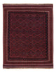 Kelim Afghan Teppich 137x182cm - dunkelrot