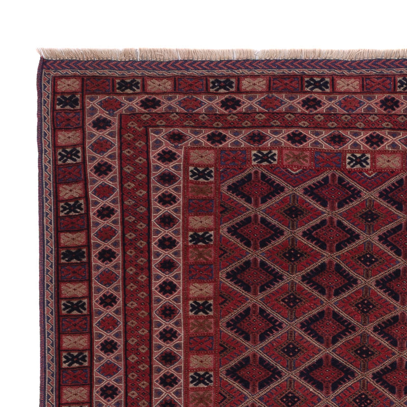 Kelim Afghan Teppich 151x209cm - dunkelrot