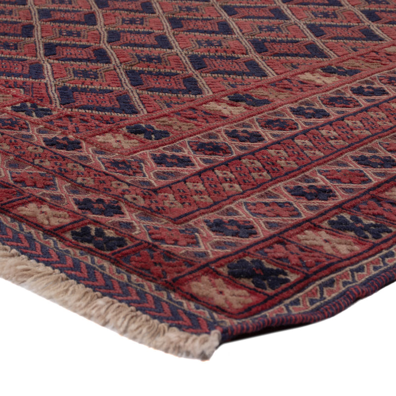 Kelim Afghan Teppich 151x209cm - dunkelrot