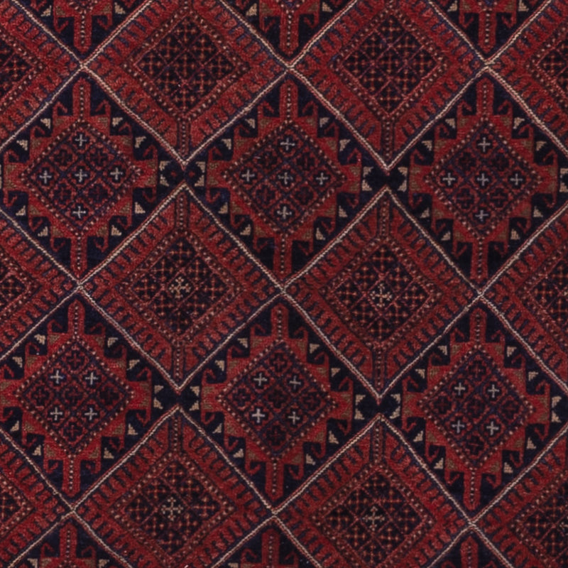 Kelim Afghan Teppich 143x186cm - dunkelrot