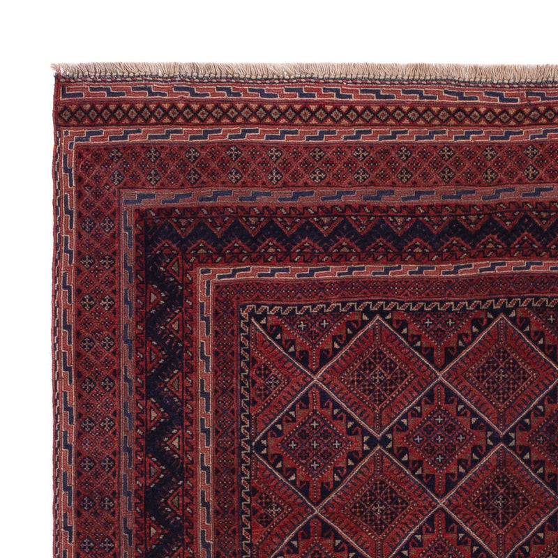 Kelim Afghan Teppich 143x186cm - dunkelrot