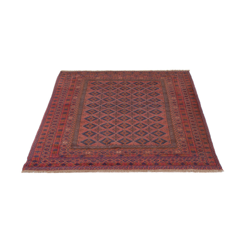 Kelim Afghan Teppich 141x186cm - dunkelrot