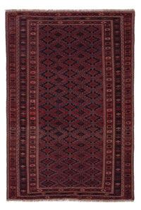 Kelim Afghan Teppich 146x221cm - dunkelrot – product image