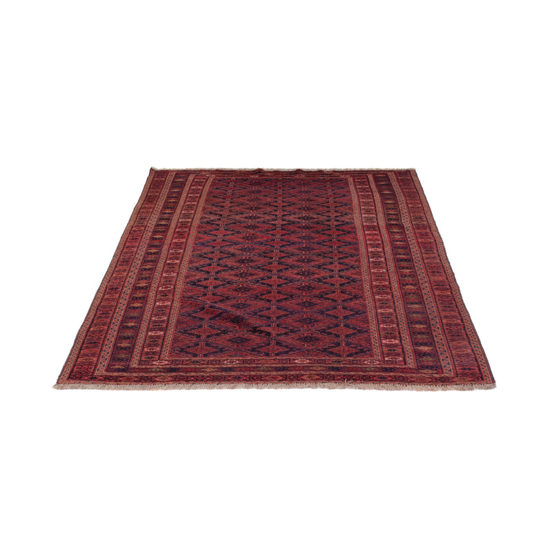 Kelim Afghan Teppich 146x221cm - dunkelrot