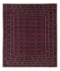 Kelim Afghan Teppich 155x178cm - dunkelrot – product image