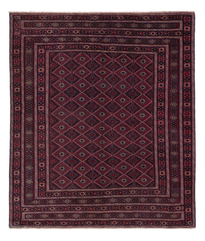 Kelim Afghan Teppich 155x178cm - dunkelrot