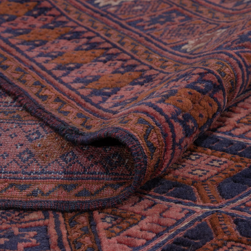 Kelim Afghan Teppich 155x198cm - dunkelrot