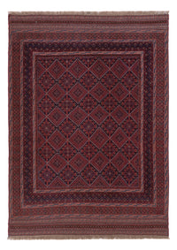 Kelim Afghan Teppich 140x193cm - dunkelrot – product image