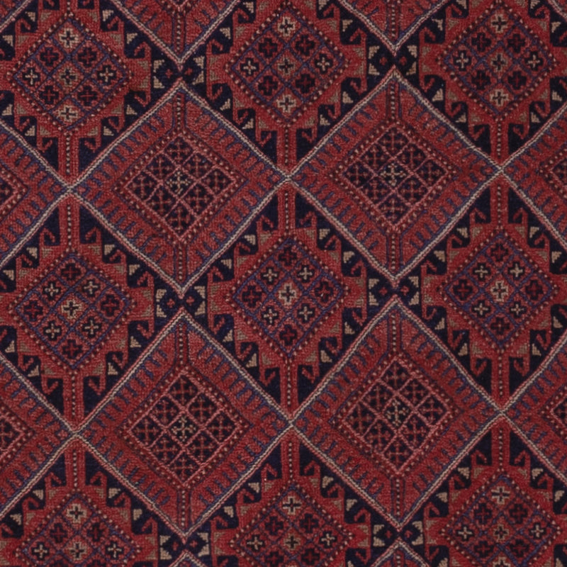 Kelim Afghan Teppich 140x193cm - dunkelrot
