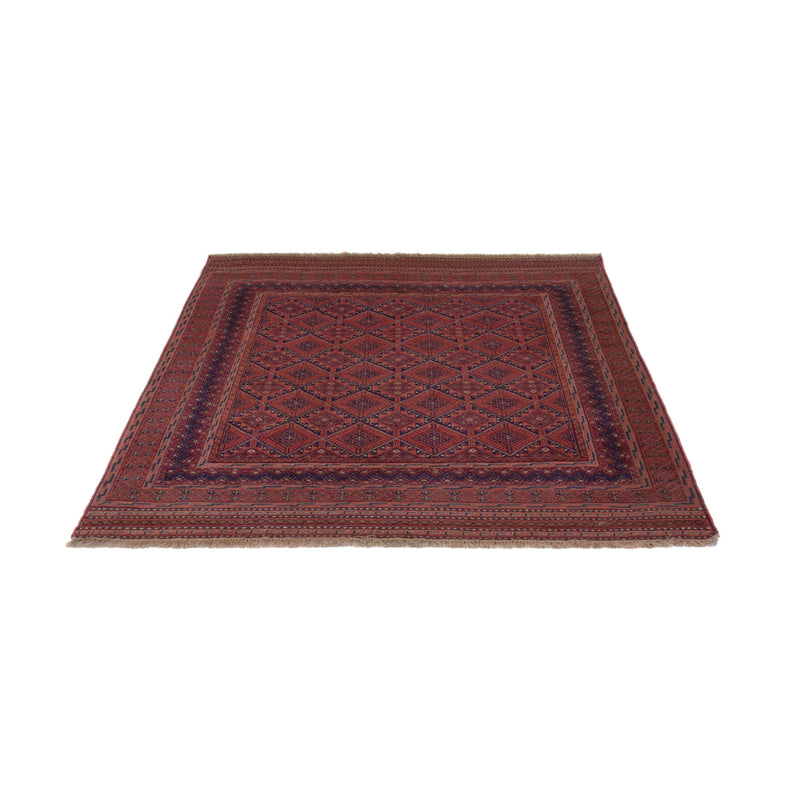 Kelim Afghan Teppich 140x193cm - dunkelrot