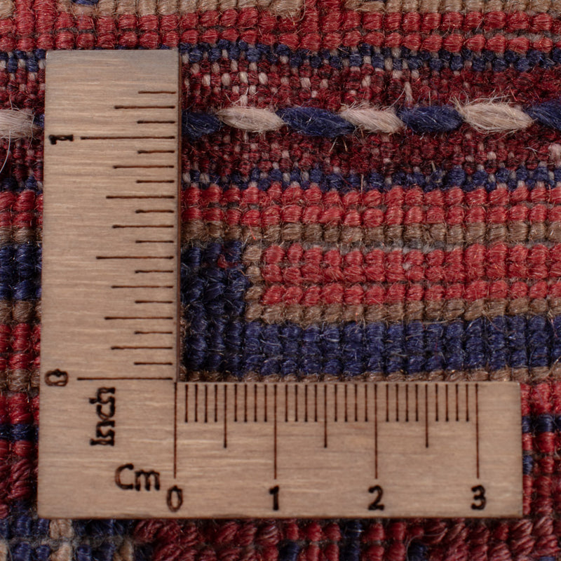 Kelim Afghan Teppich 140x193cm - dunkelrot