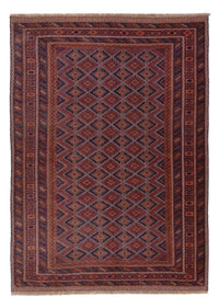 Kelim Afghan Teppich 148x210cm - dunkelrot – product image