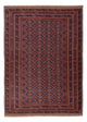 Kelim Afghan Teppich 148x210cm - dunkelrot