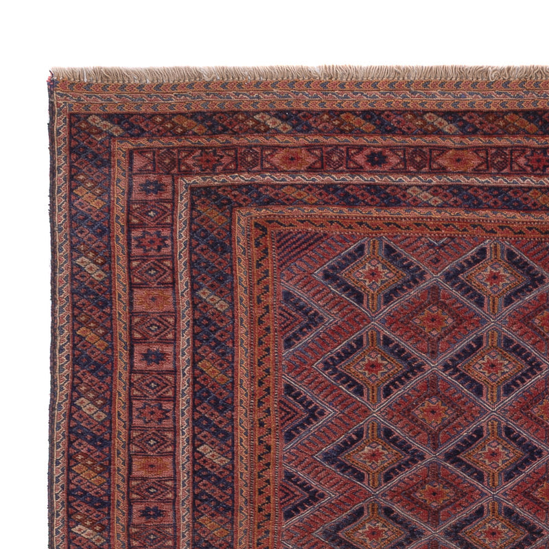 Kelim Afghan Teppich 148x210cm - dunkelrot